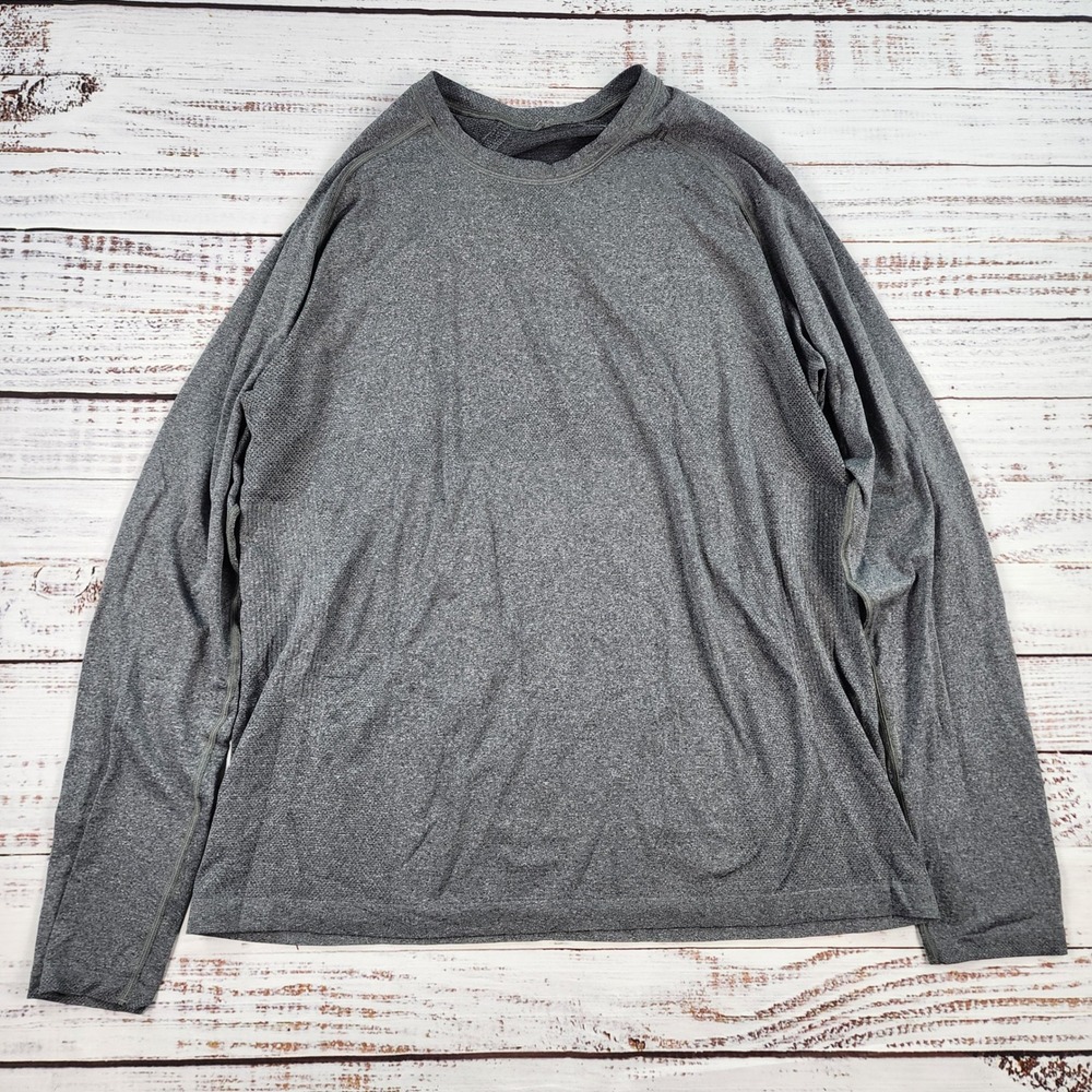 Lululemon Metal Vent Tech Long Sleeve Shirt Mens XL Gray Seamless Athletic Run